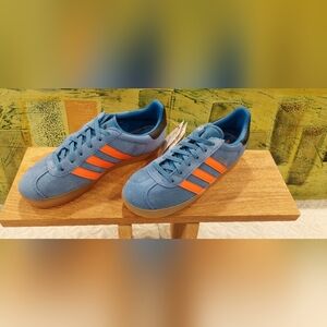 Adidas Kids Blue and Orange Sneakers